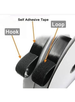 RAZAAN MART Self Adhesive Hook and Loop Tape 25mm Roll Strips with Strong Glue Durable Quality Mounting For Household PurposesSchoolOfficeKidsStationaryPicturesClothes and Tools 4m Hook 4m Loop  - Image 2