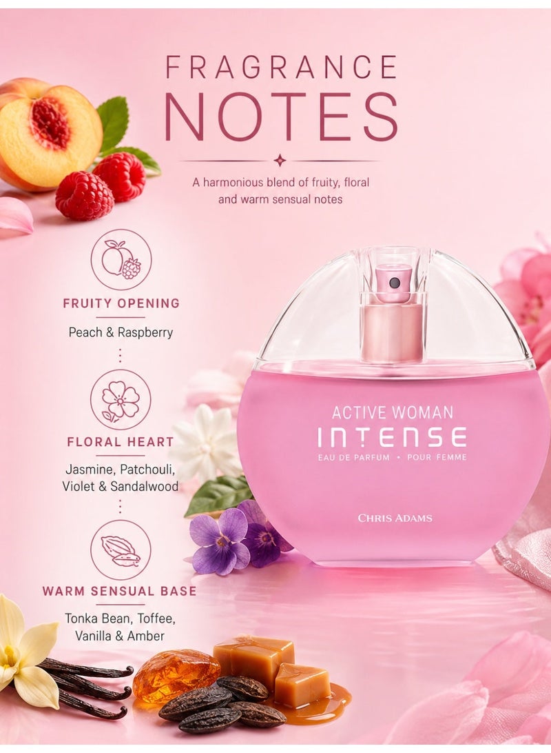كريس أدمز عطر كريس آدامز أكتيف ومان إنتنس أو دو بارفان 80 مل - Image 2