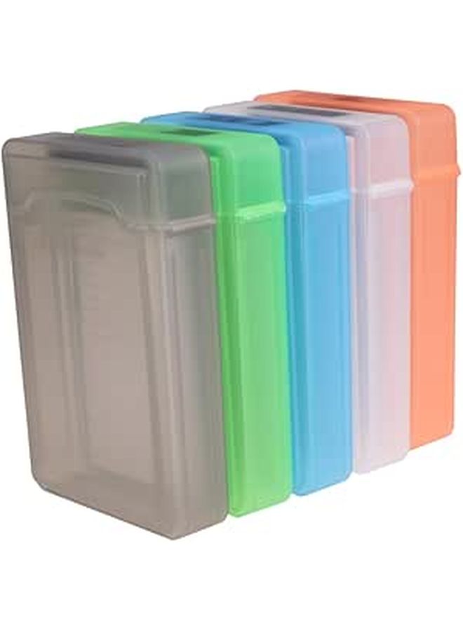 5pcs Hard Drive Protection Case Durable Plastic Drop Resistant Storage Box Mixed Colors - Image 1