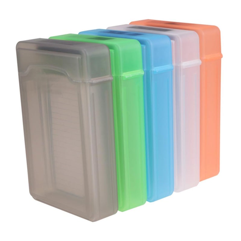 5pcs Hard Drive Protection Case Durable Plastic Drop Resistant Storage Box Mixed Colors - Image 2
