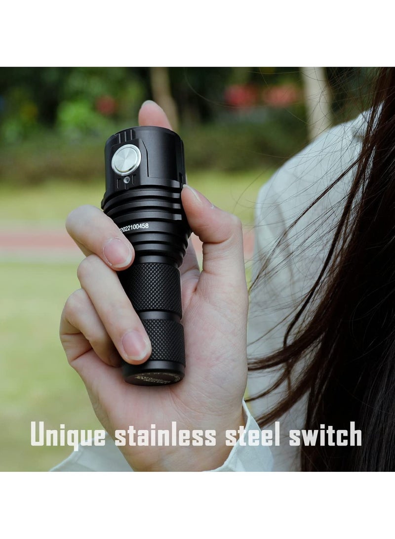 IMALENT MS03 LED Flashlight 13000 Lumens Rechargeable Torch – Compact, Waterproof, Tactical Aluminum Light for Outdoor, Emergency, EDC – Model MS03W - Image 5