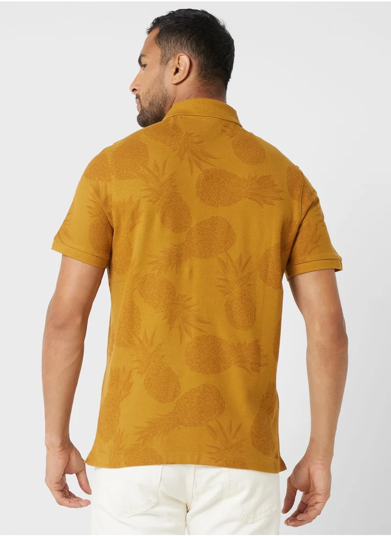 مانجو مان Pineapple Printed Polo