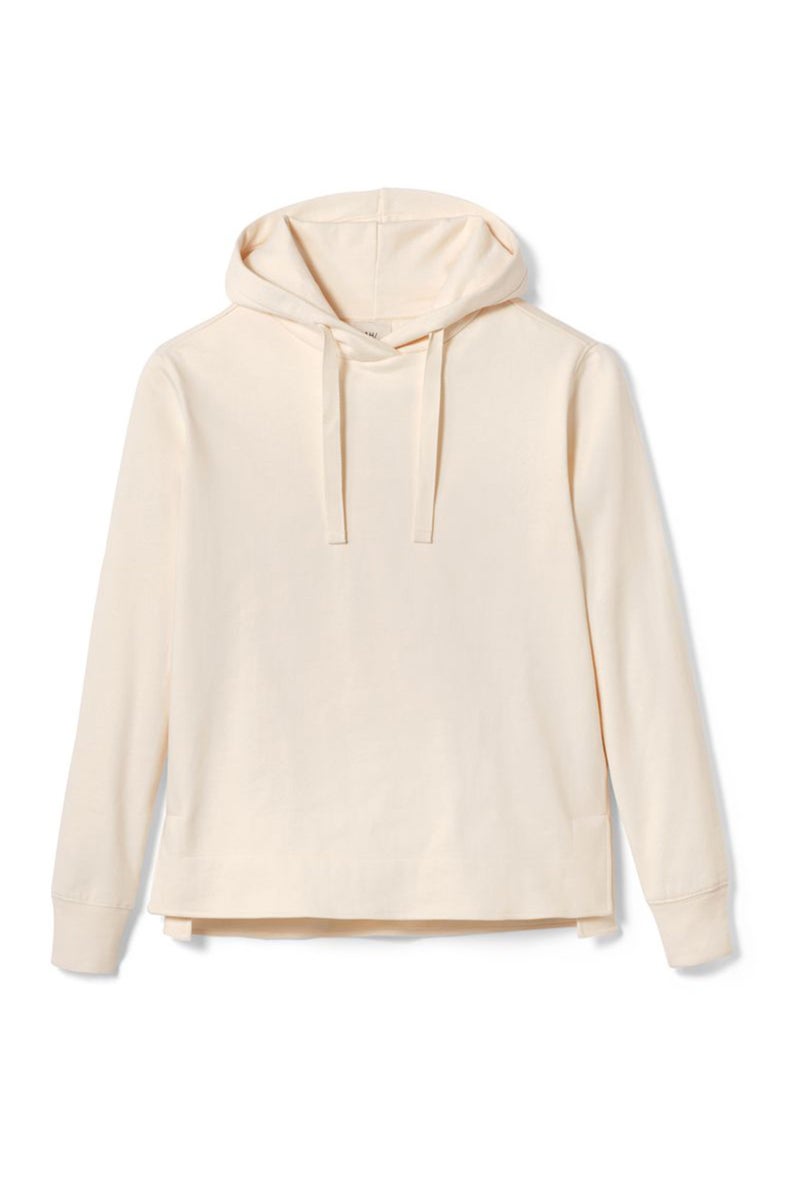 Tchibo Women Hooded Long Sleeves Solid Sweatshirt, Cream - Image 2