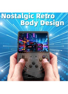 Generic R36S Handheld Retro Gaming Console Linux System with 64G TF Card, Preloaded with 15000+ Games, Retro Video Game Console 3.5-inch IPS Screen (Black 64G)  - Image 3