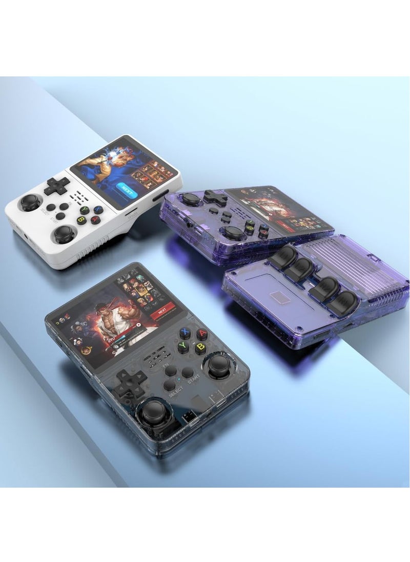 Generic - R36S Handheld Retro Gaming Console Linux System with 64G TF Card, Preloaded with 15000+ Games, Retro Video Game Console 3.5-inch IPS Screen (Black 64G) - Image 1