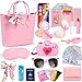 HUUIDY Play Purse for Little Girls Toddler Travel Purse with Accessories Pretend Play Toys Including Handbag Camera Phone Wallet Fake Makeup Birthday Christmas Gifts for Girls Ages 3 - Image 2
