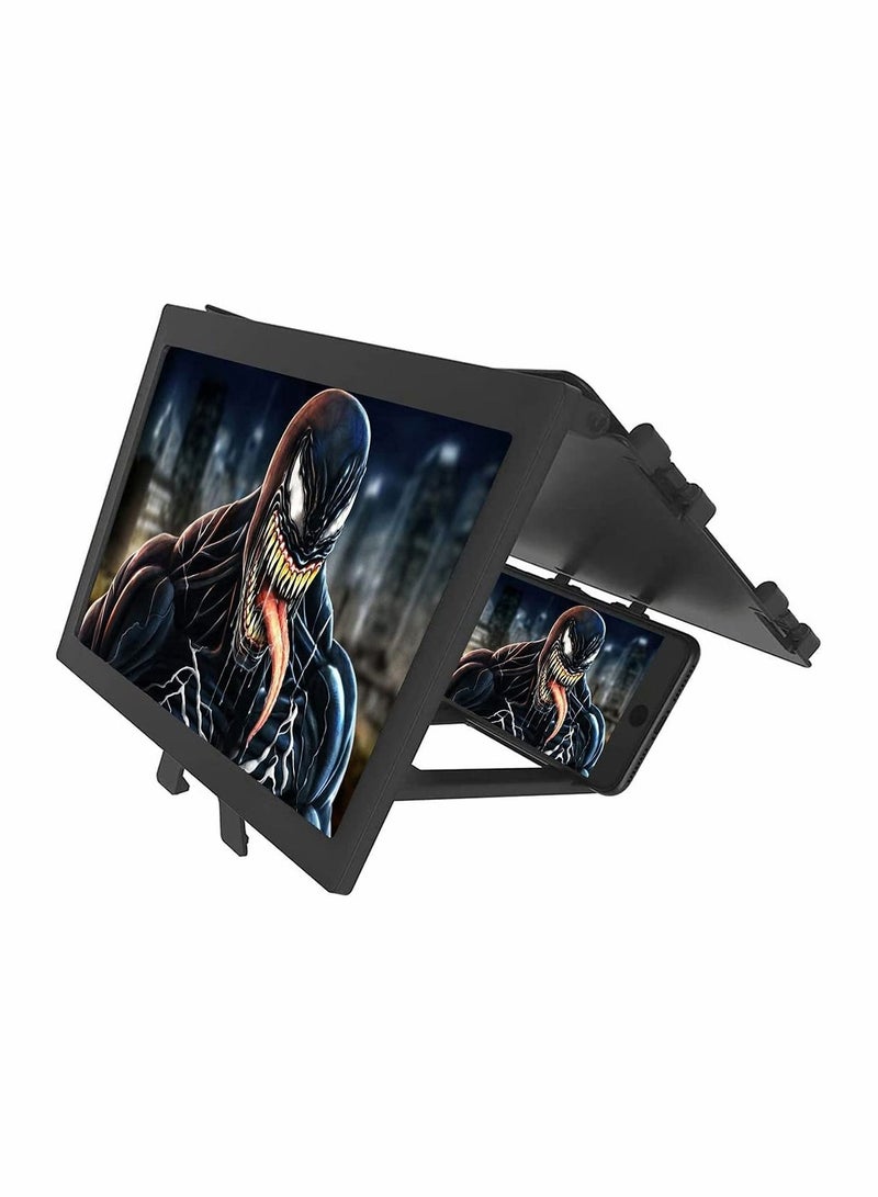 Y&D 12" 3D Mobile Phone Screen Magnifier, HD Magnifier Projector for Movies, Videos, and Gaming - Image 1