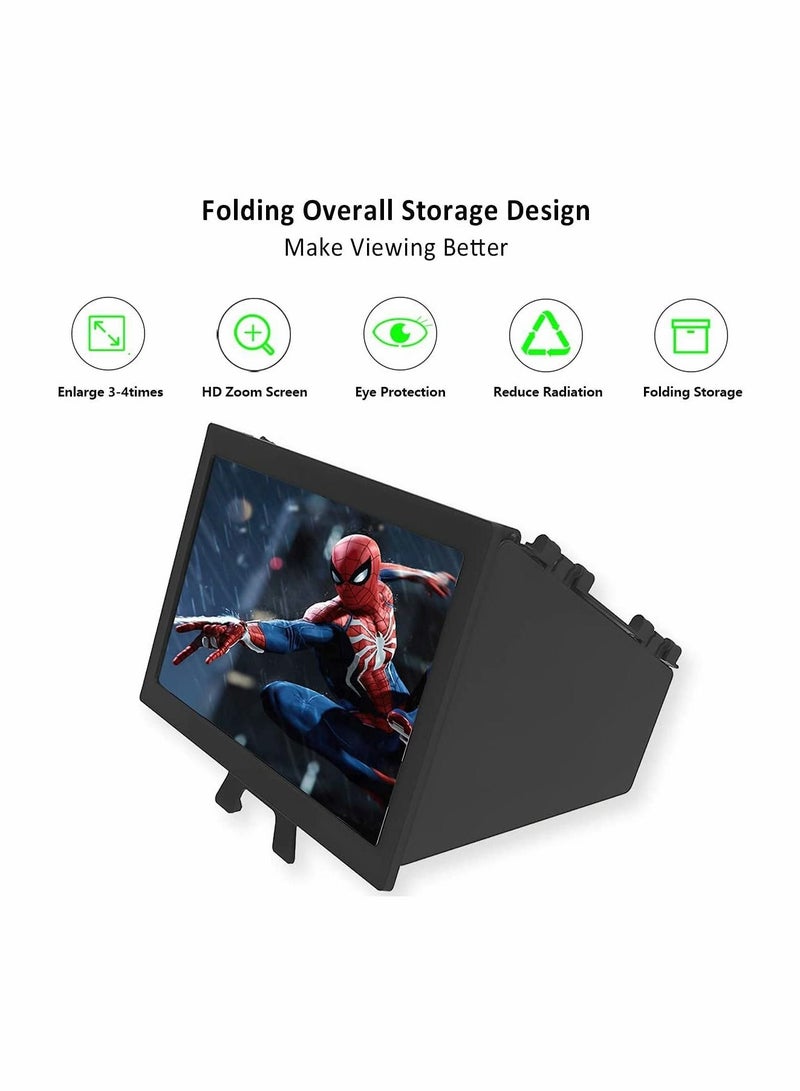 Y&D 12" 3D Mobile Phone Screen Magnifier, HD Magnifier Projector for Movies, Videos, and Gaming - Image 3