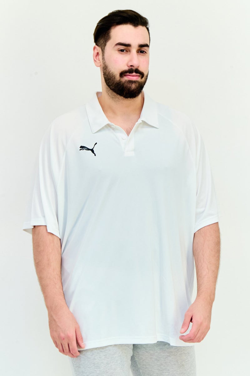 PUMA تي شيرت بولو جولف للرجال بأكمام قصيرة، أبيض - Image 1