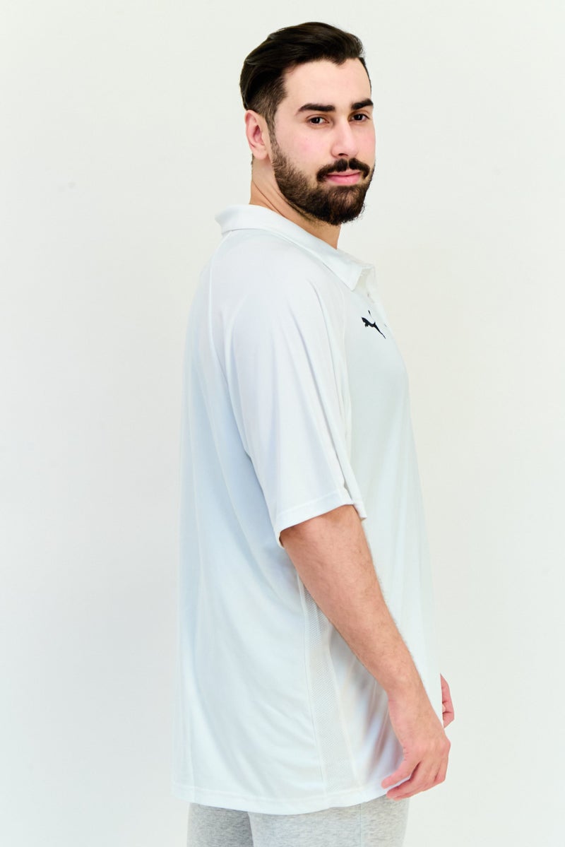 PUMA تي شيرت بولو جولف للرجال بأكمام قصيرة، أبيض - Image 3