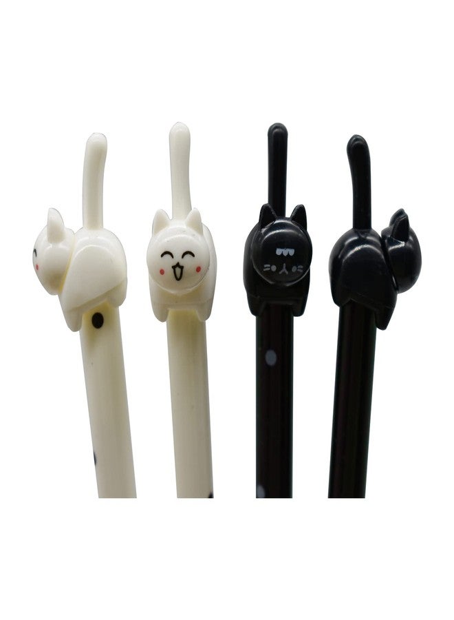 Lopenle 30PCS Kawaii Cat Pens Cat Tail Gel Pen For Cat Lovers Cute Animal Pens Fun Black Ink Rollerball Pen For Desk Decoration School Office Accessories Stationery - Image 2