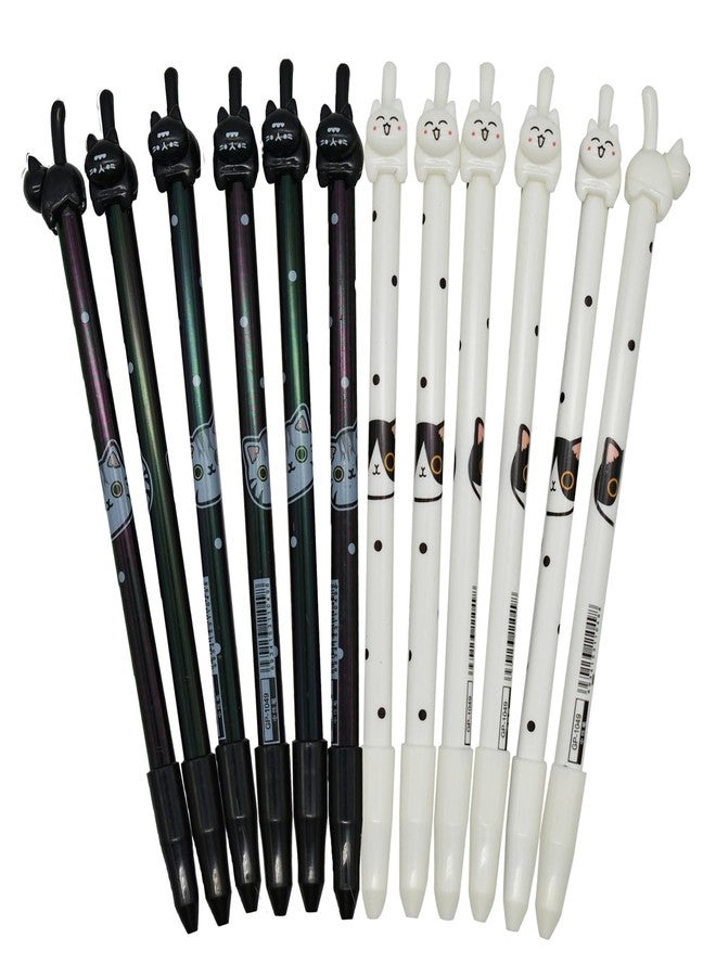 Lopenle 30PCS Kawaii Cat Pens Cat Tail Gel Pen For Cat Lovers Cute Animal Pens Fun Black Ink Rollerball Pen For Desk Decoration School Office Accessories Stationery - Image 1