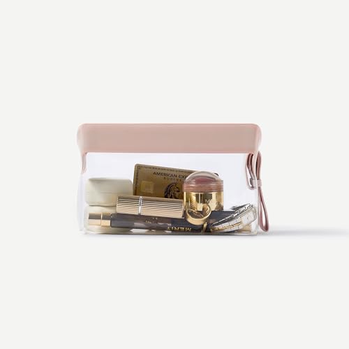 Cadence Parcel Clear Kit with Magnetic Closure Durable and LeakResistant Travel Toiletry Kit TSACompliant Modular Design Hygiene Bag for Travel Essentials 5 Qt Rose - Image 3