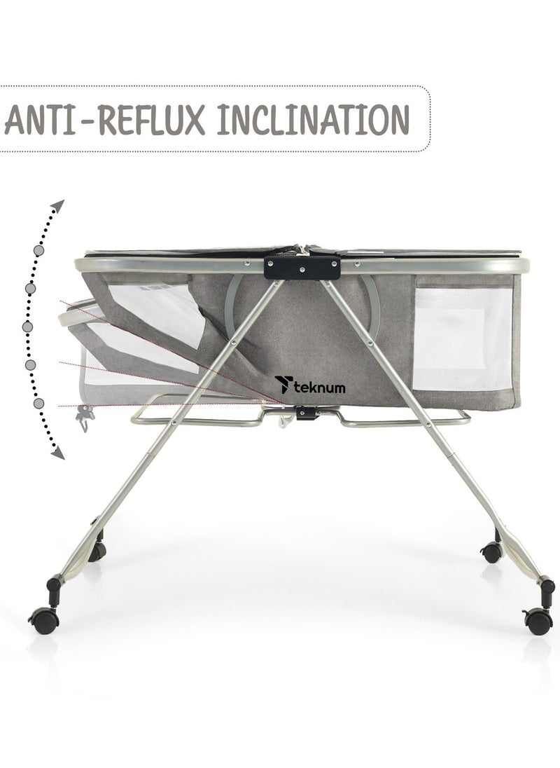 3 - In - 1 Baby Cot , Cradle With Mosquito Net And Wheels - Dark Grey - pzsku/Z5D362F98F03A2C2E003CZ/45/_/1672150299/b7cdabf6-eab6-4e1f-a076-ba1898852051