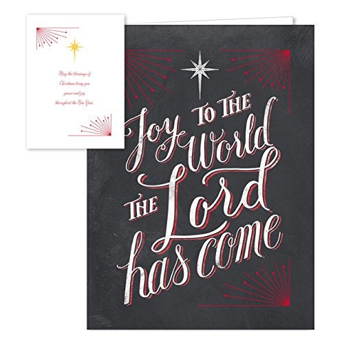 Canopy Street Celebrate the Season Chalkboard Christmas Card Assortment Pack / 25 Greeting Cards Set / 5 Holiday Designs Versed Inside With White Envelopes - Image 3