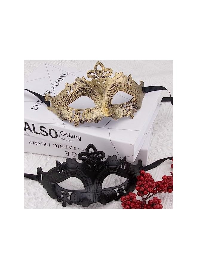 The Bros Mardi Gras Masks Shining Plated Gold Masquerade Mask Wedding Props Party Costume Accessory  - Image 5