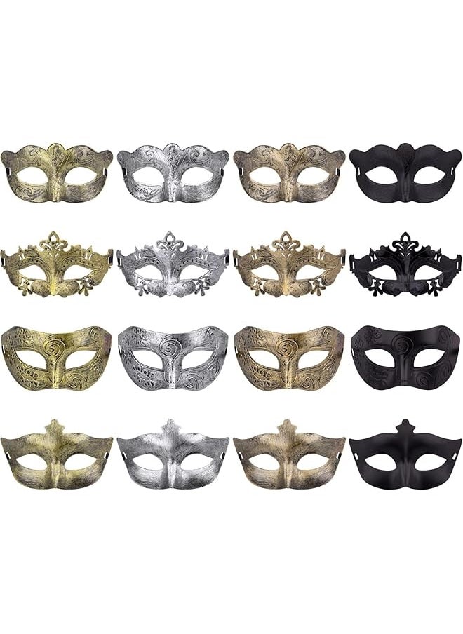 The Bros Mardi Gras Masks Shining Plated Gold Masquerade Mask Wedding Props Party Costume Accessory  - Image 1