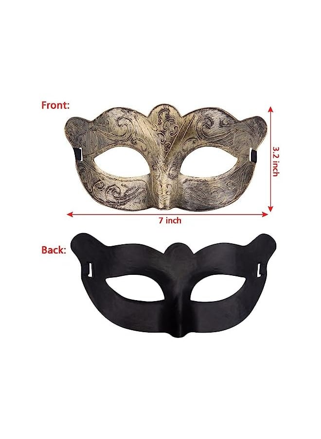 The Bros Mardi Gras Masks Shining Plated Gold Masquerade Mask Wedding Props Party Costume Accessory  - Image 4