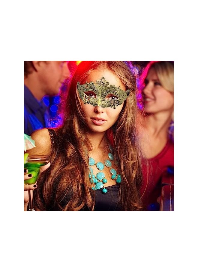 The Bros Mardi Gras Masks Shining Plated Gold Masquerade Mask Wedding Props Party Costume Accessory  - Image 2