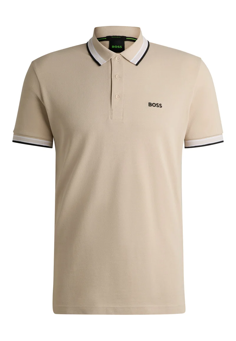 BOSS Paddy polo shirt in cotton piqué with logo undercollar