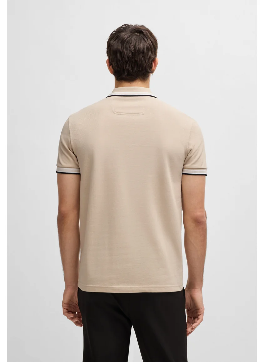 بوس Paddy polo shirt in cotton piqué with logo undercollar