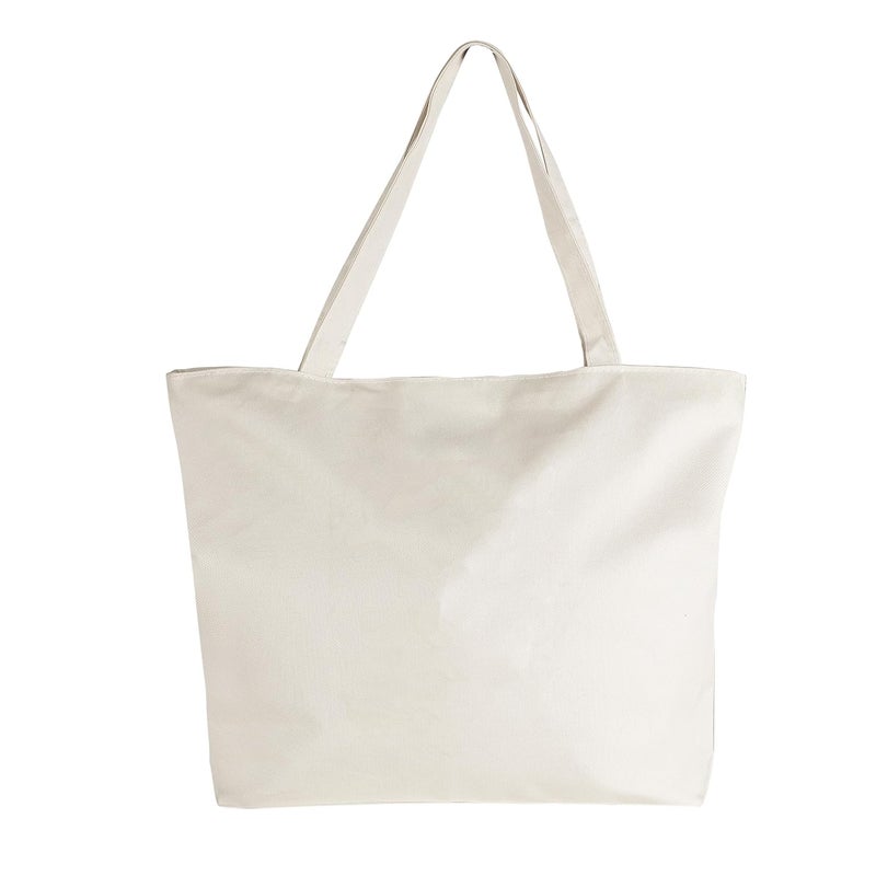 BROGBUS Classics Canvas Tote Bags for Women Girls Canvas Handbag Zipper Large Capacity Shoulder Bag for College Office Use - Image 3