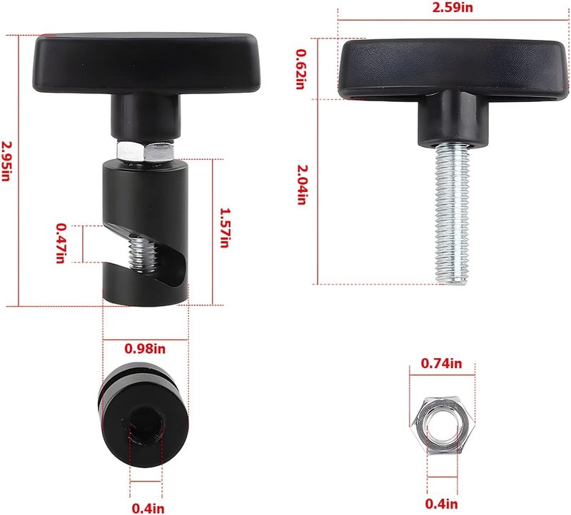 zipelo Lift Support Clamp, Hood Strut Fixing Clamps with Brass Core, Shock Prop Strut Stopper Retainer for Car Hood, Spark Plug Gap Gauge Tool, Universal Automotive Accessories (Black) - Image 2
