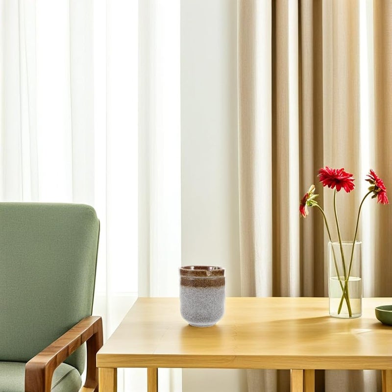 منفضة سجائر يابانية من السيراميك مقاومة للرياح، خزف كلاسيكي قديم، طاولة منزلية، مطعم سوشي، نمط خريفي - Image 5