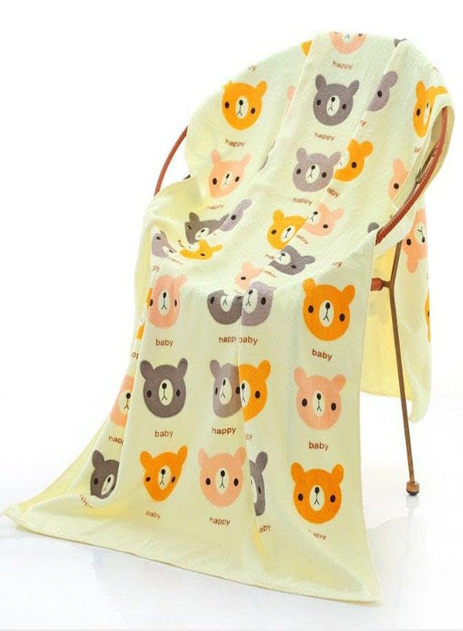 Closecret Cotton Printed Baby Bath Towel - Quick-Dry, Super Soft & Absorbent Gentle on Skin | Perfect for Newborns Infants & Toddlers (0-1 Year) (Cute Cartoon Characters) (Light (Blue and Yellow)) - Image 4
