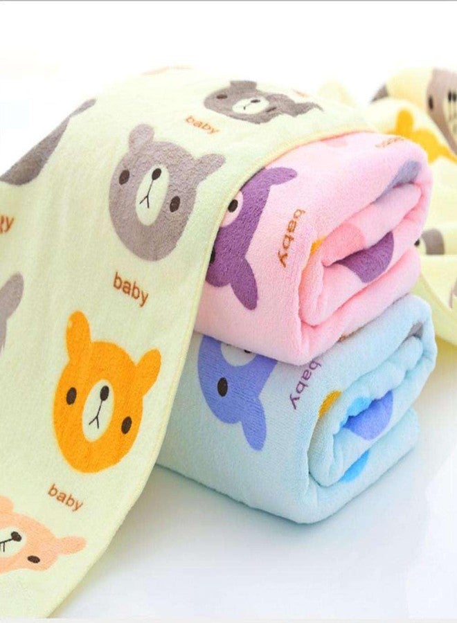 Closecret Cotton Printed Baby Bath Towel - Quick-Dry, Super Soft & Absorbent Gentle on Skin | Perfect for Newborns Infants & Toddlers (0-1 Year) (Cute Cartoon Characters) (Light (Blue and Yellow)) - Image 3