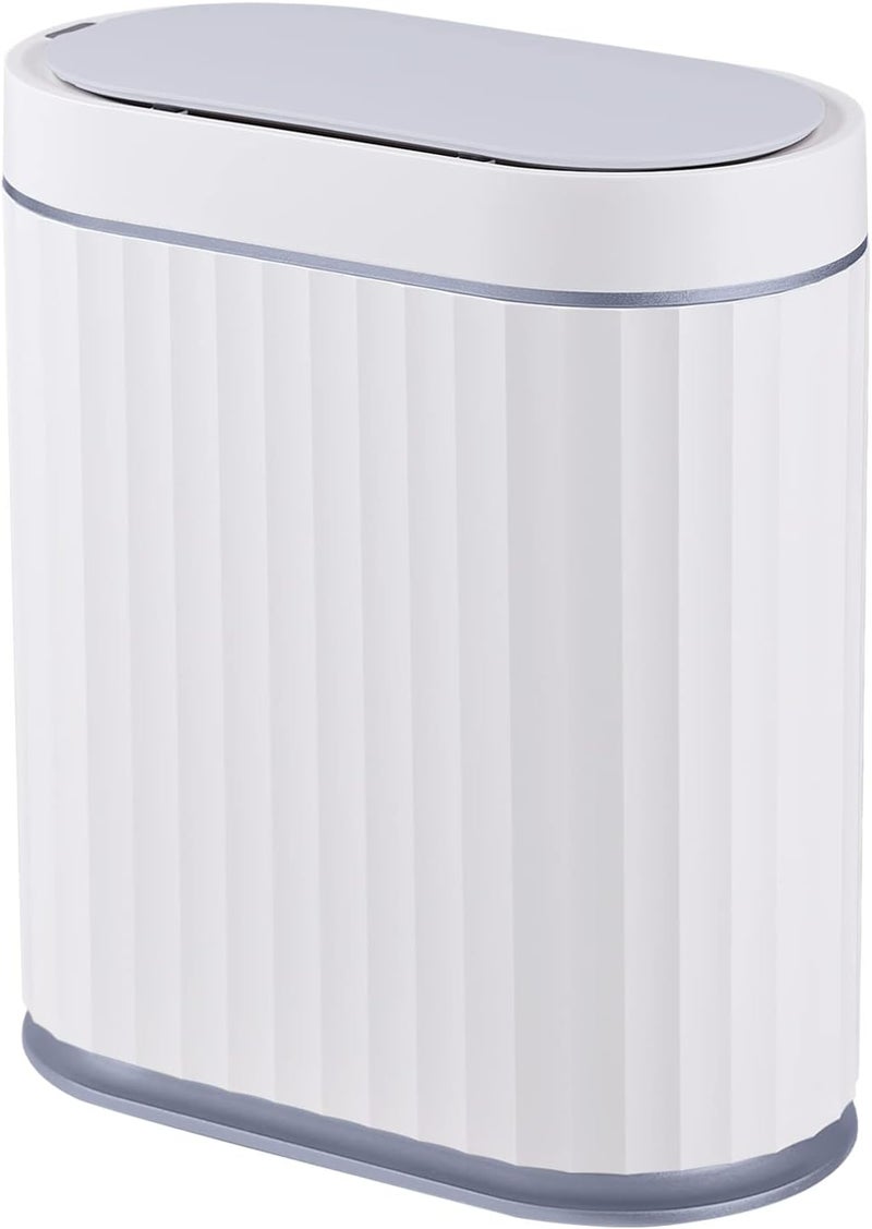 ELPHECO Motion Sensor Smart Trash Can with Lid 2 Gallon Automatic Garbage Can, 10 L Slim Plastic, Commercial Intelligent Trash Bin for Bedroom, Bathroom, Kitchen, Office - Image 1