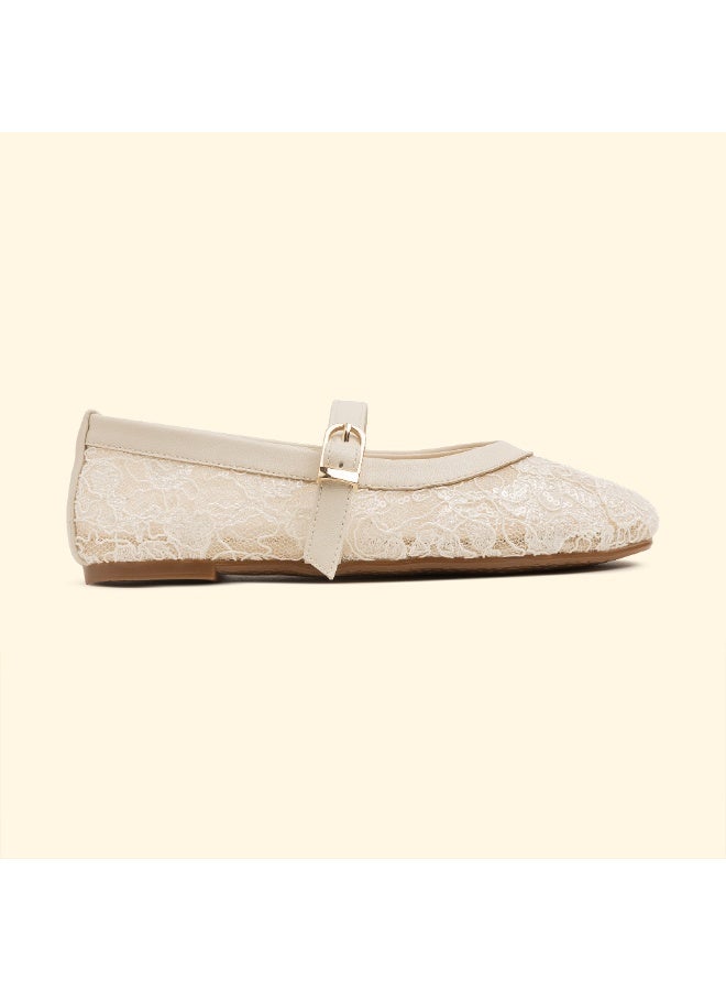 BOU lace-grace-mary-jane-beige - Image 1