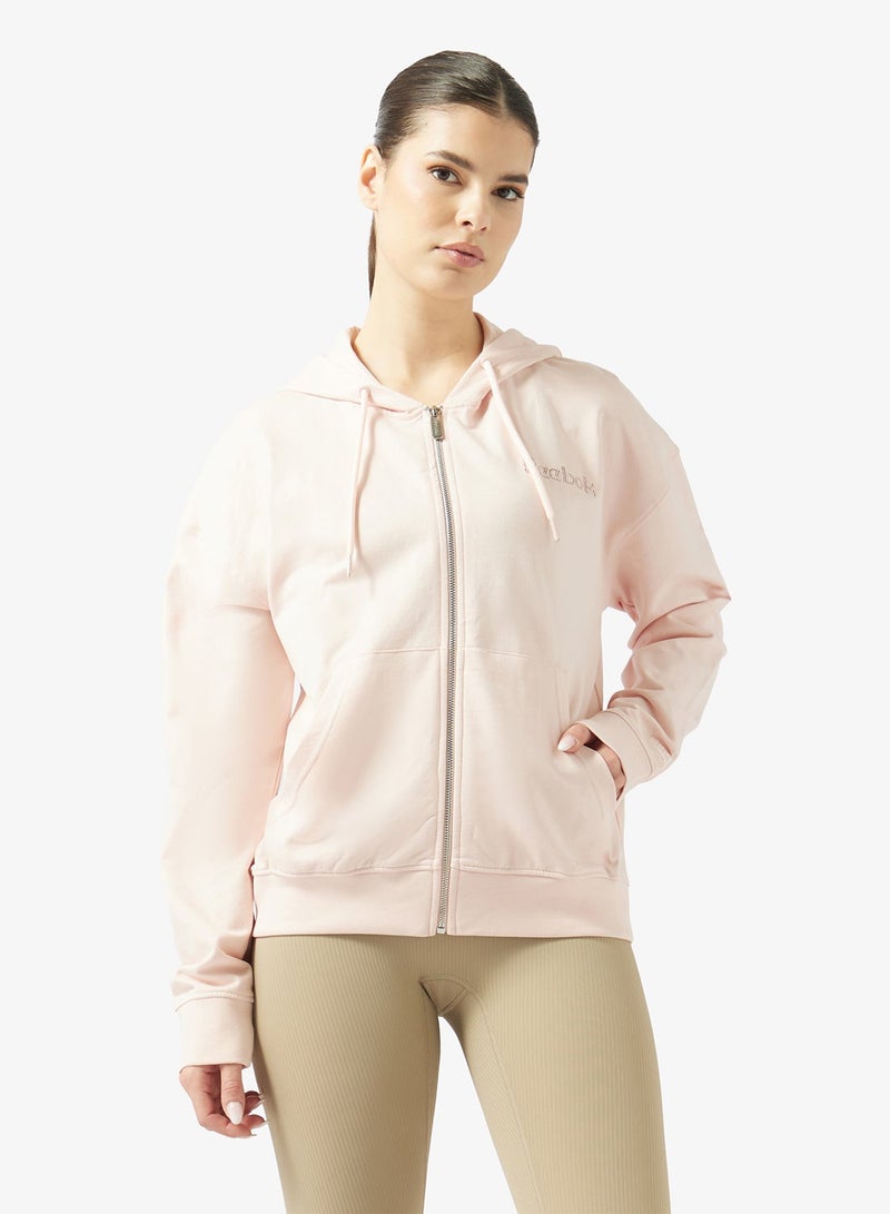 Reebok Studded Logo Full Zip Hoodie - Image 1