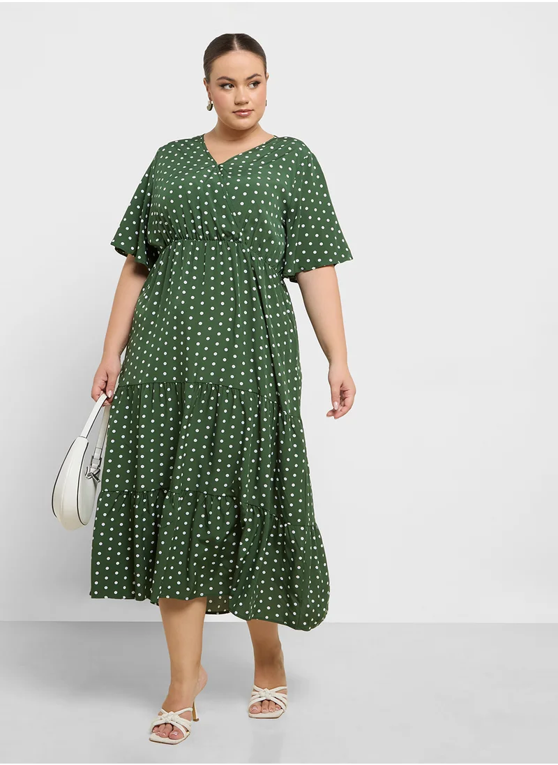 Ella Plus Ditsy Print Dress