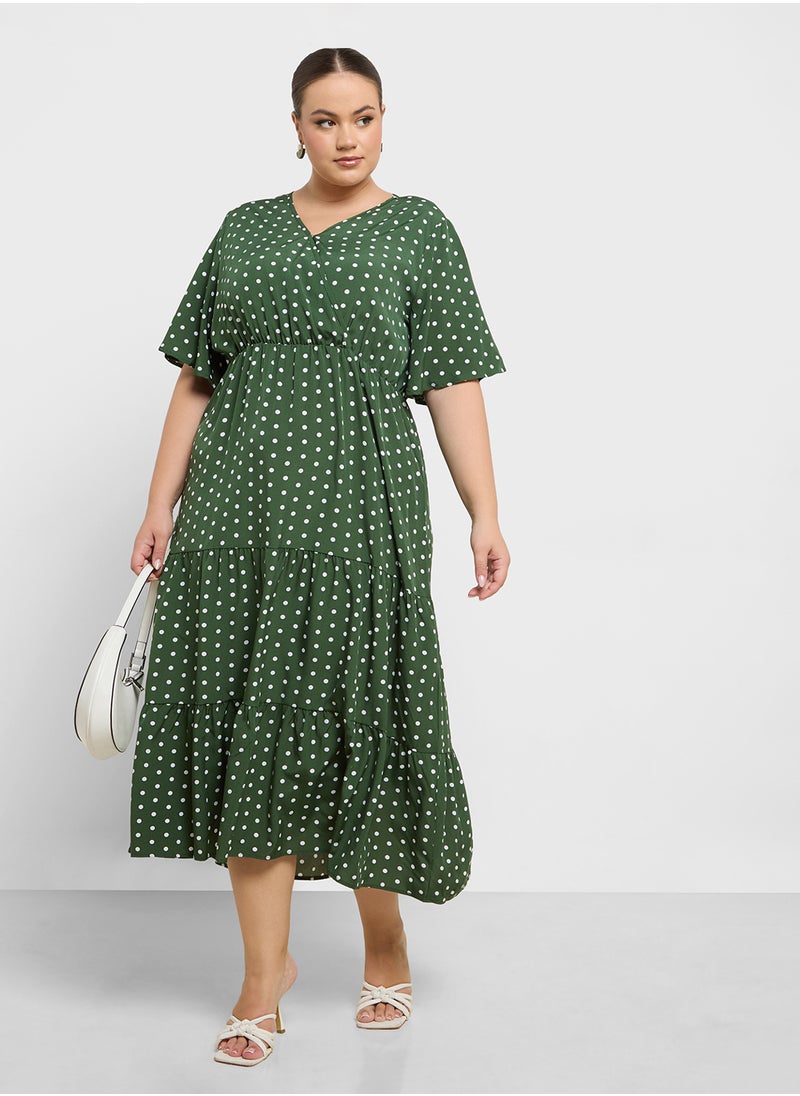 Ella Plus Ditsy Print Dress  - Image 4