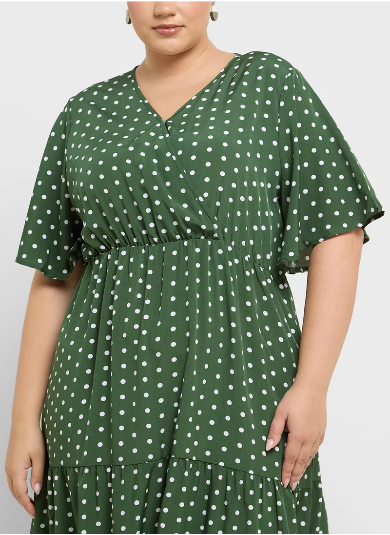 Ella Plus Ditsy Print Dress