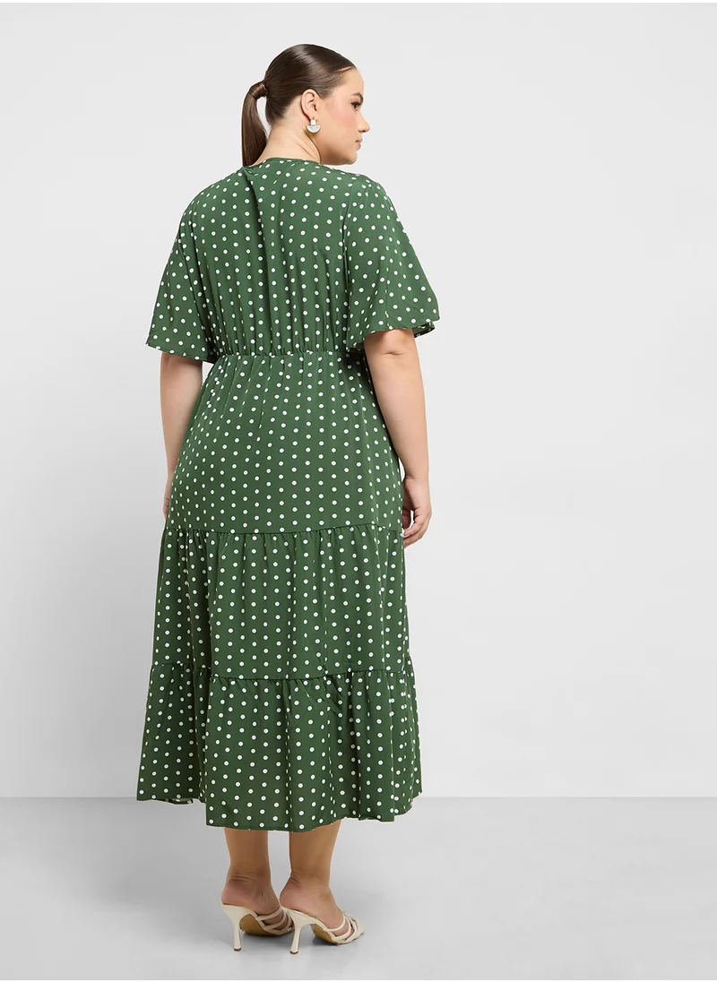 Ella Plus Ditsy Print Dress