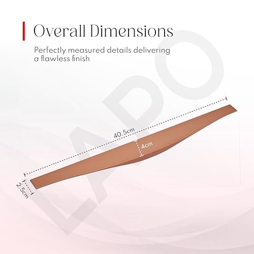LAPO Elite 16-Inch Aluminium Drawer Profile Pull Handle - Ideal For Kitchen Cabinets, Wardrobe Doors, Office Drawer Profile Handle For Home/Hotel/Office (Rose Gold Finish,Pack Of 1) - Image 2