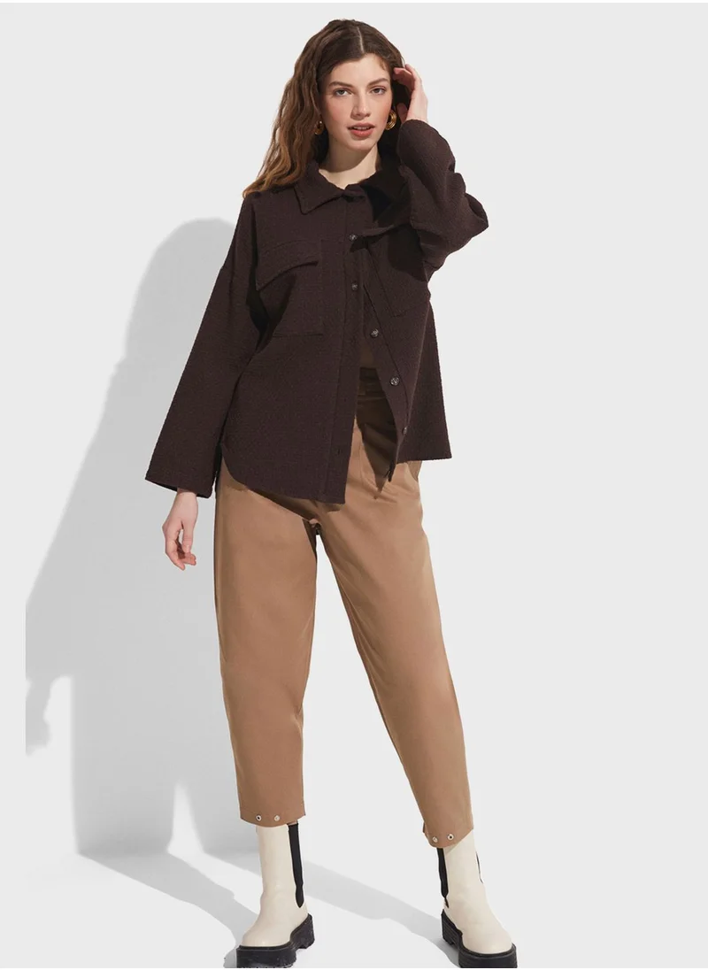 جون Pocket Detail Button Down Shirt