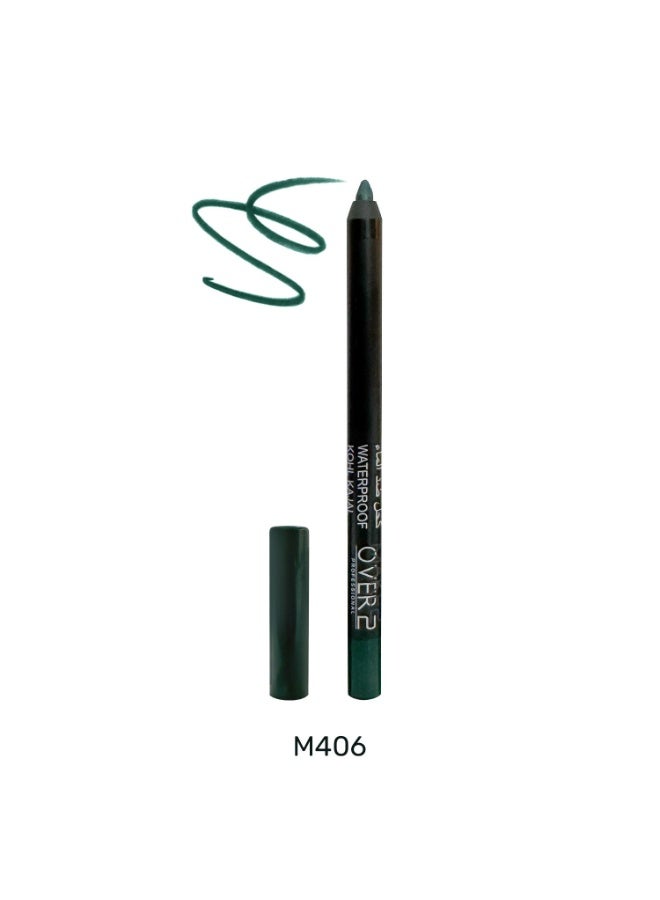 MAKE OVER 22 Makeover22 Dark Green Eyeliner Pencil M406 - Image 1