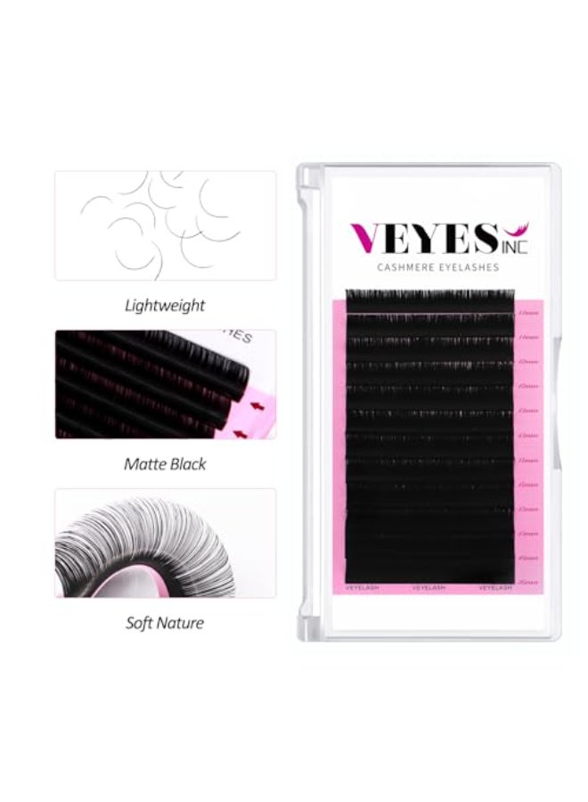 VEYES INC Cashmere Volume Lash Extensions C CC D DD LD L B J M Curl 003020 thickness 525mm Super Matte Black Individual Eyelashes Tray Professional Supplies for Lash Techs 005 D 1520mm - Image 3