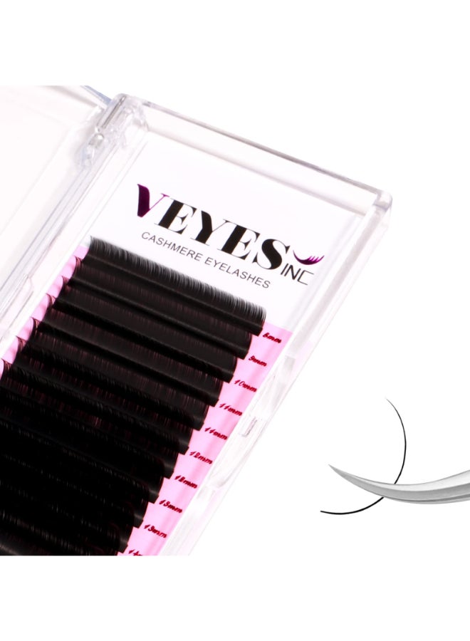VEYES INC Cashmere Volume Lash Extensions C CC D DD LD L B J M Curl 003020 thickness 525mm Super Matte Black Individual Eyelashes Tray Professional Supplies for Lash Techs 005 D 1520mm - Image 2