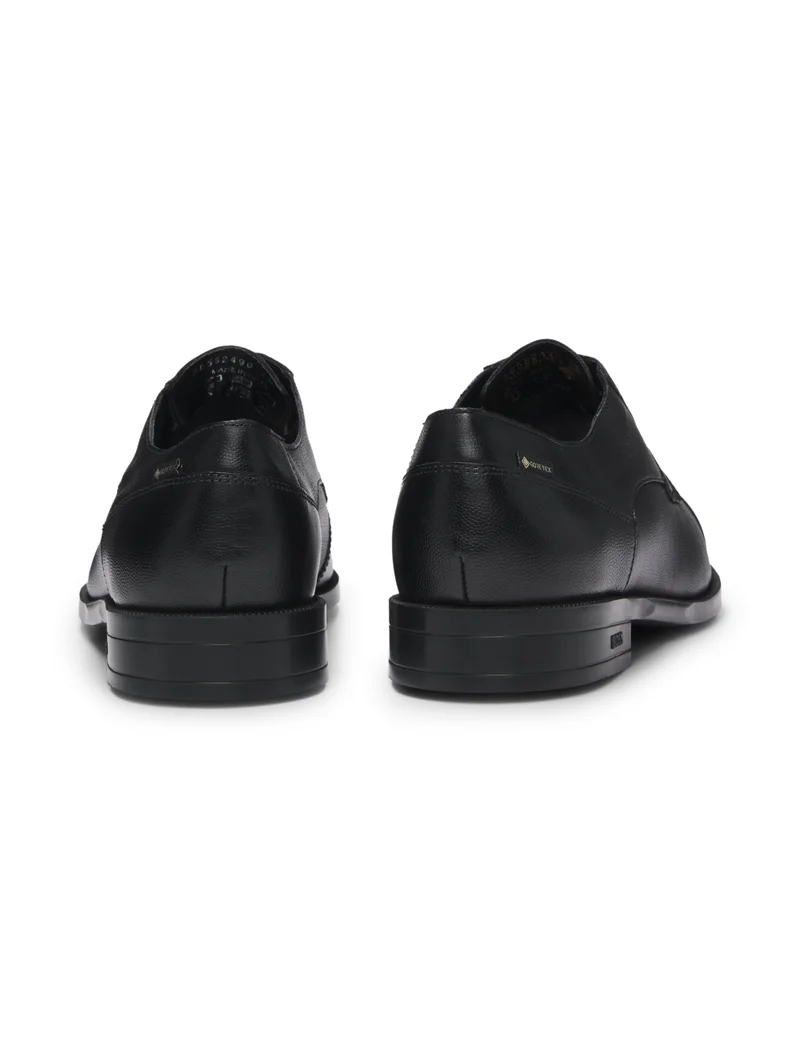 BOSS Printed-leather Derby shoes with cap toe