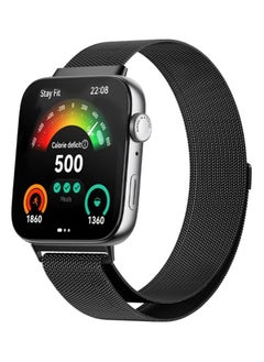 Generic Band for Huawei Watch Fit 3 2024, Magnetic Ring Strap, Stainless Steel Wristband, Classic Business Style, Metal Mesh Band for Huawei Watch Fit 3, Women Men, Black  - Image 1