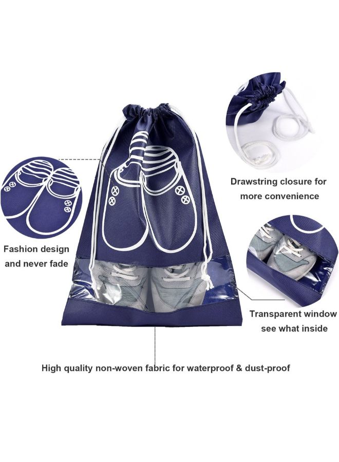 NIBEMINENT Dust-Proof Shoe Organizer Bag Dark Blue - Image 2