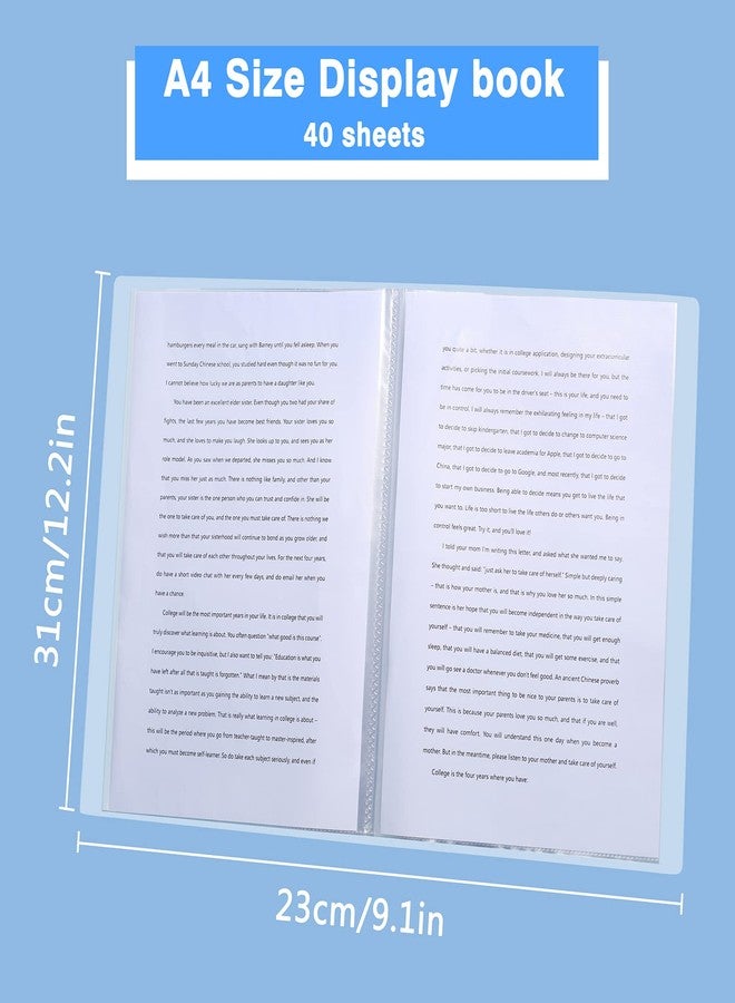 SOYIRI A4 Presentation Book, 40 Pockets, White, Standard Style - Image 2