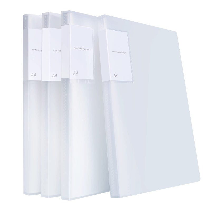 SOYIRI A4 Presentation Book, 40 Pockets, White, Standard Style - Image 1