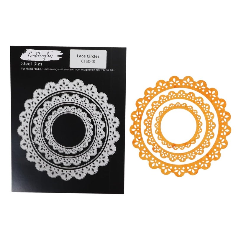 CrafTangles Steel Dies Lace Circles Set of 6 Dies