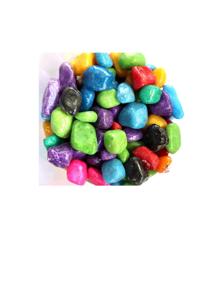 كنب مزج الألوان الزخرفية المطلية بالحصى حوض السمك - Image 2