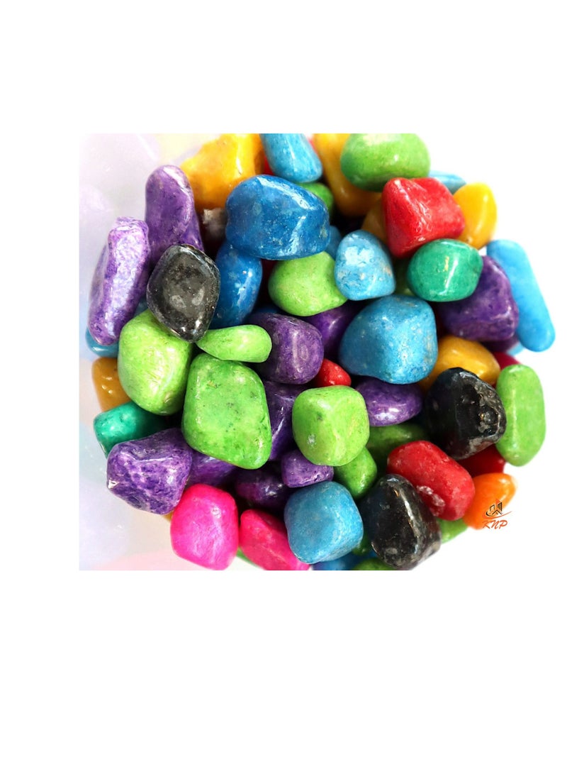 كنب مزج الألوان الزخرفية المطلية بالحصى حوض السمك - Image 1